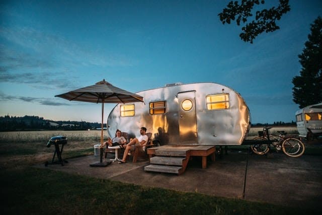 photo of a small camping trailer